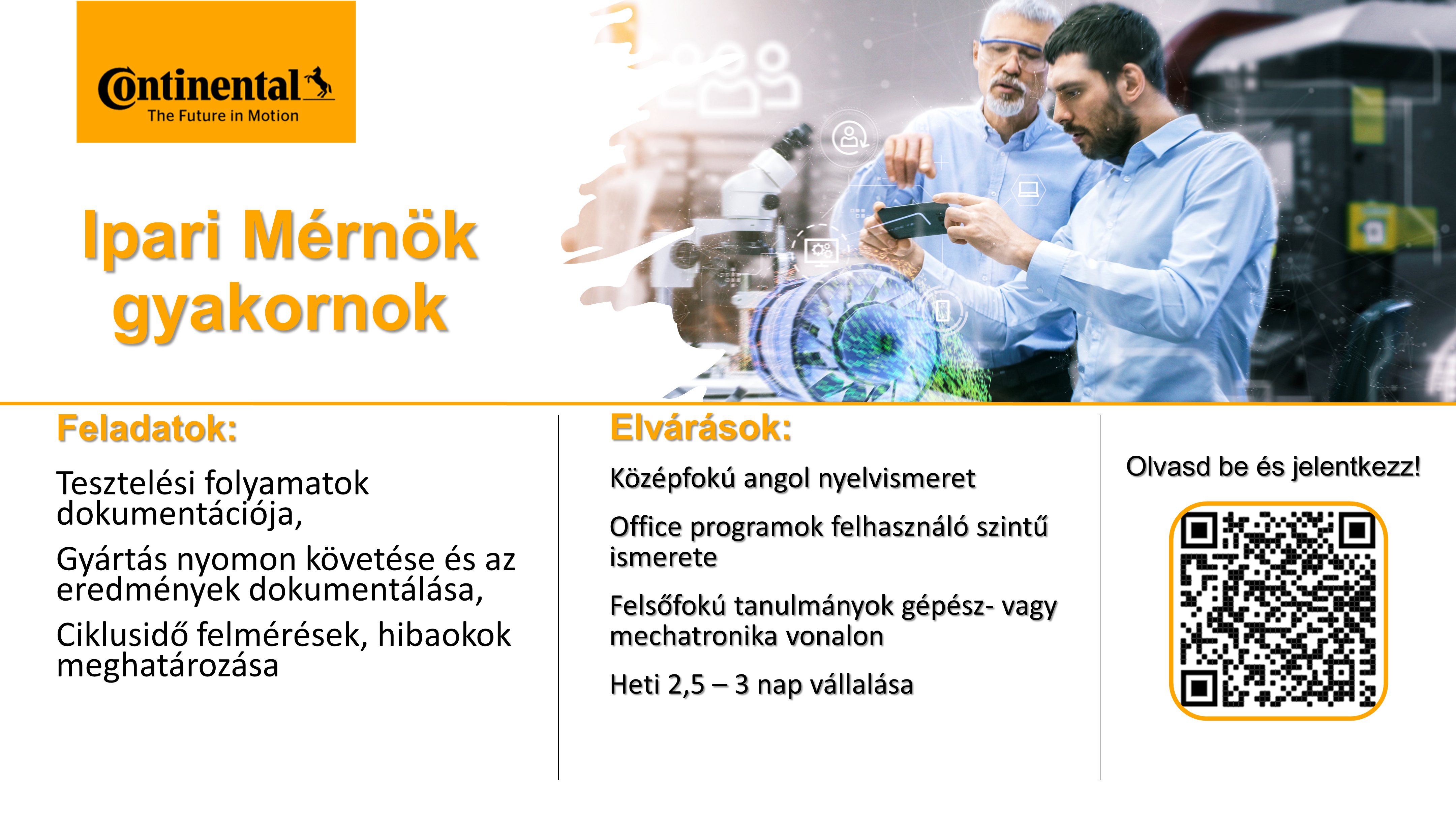 Ipari mérnöki gyakornok