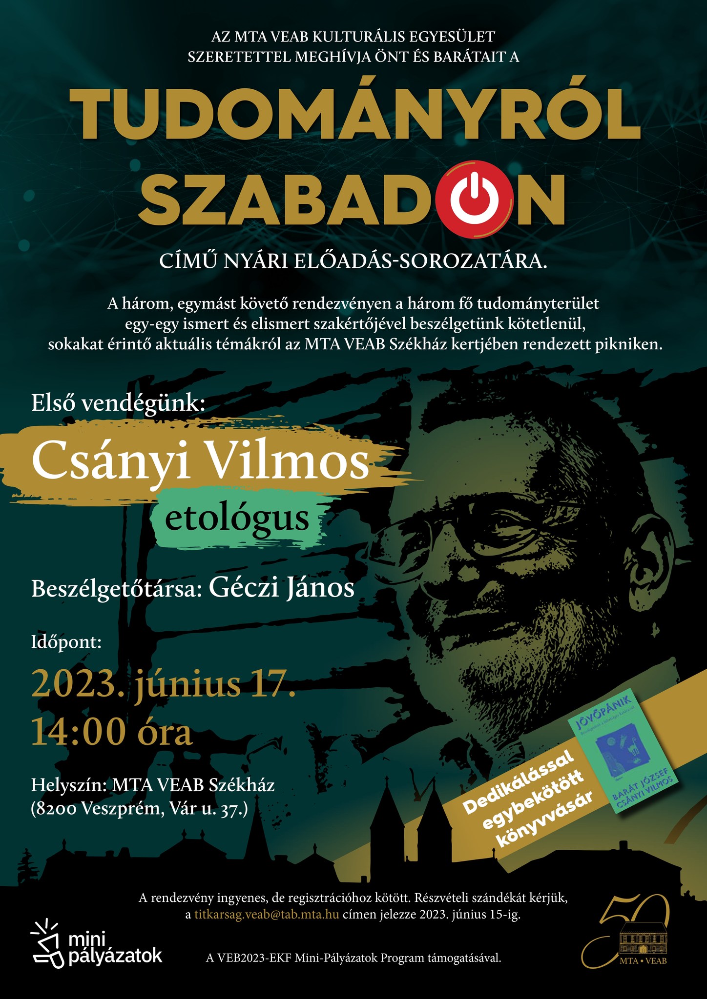 Tudomanyrol szabadON Csanyi plakat