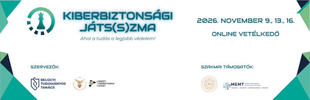 Kiberbiztonsági Játs(s)zMa 2026: online vetélkedő egyetemi hallgatóknak