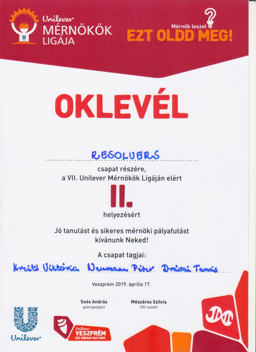 oklevél