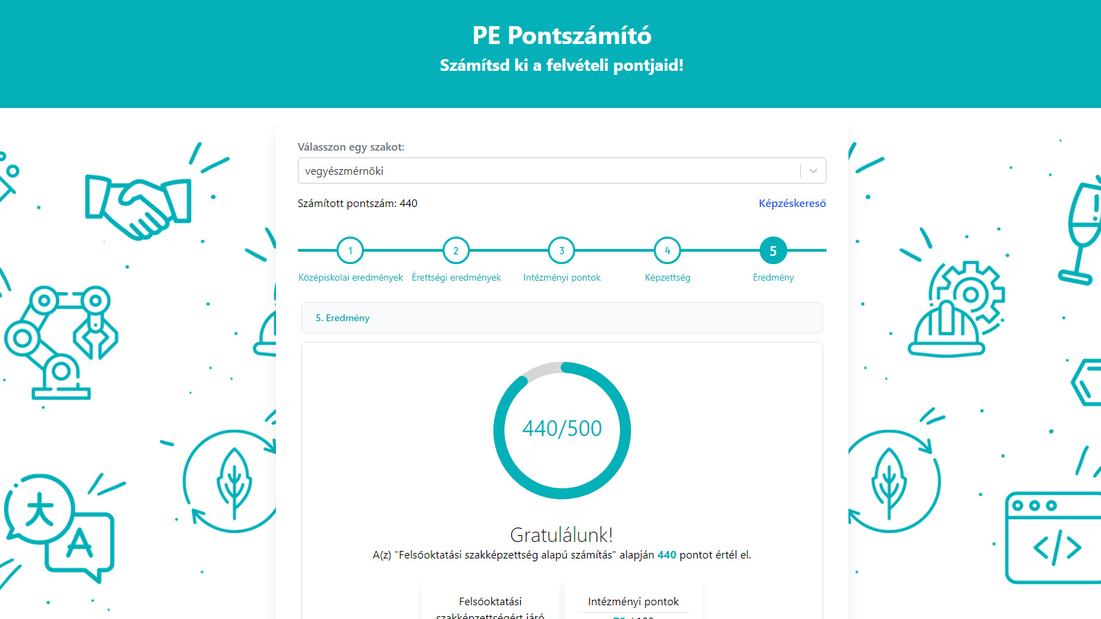 Új pontszámító kalkulátor a Pannon Egyetemen