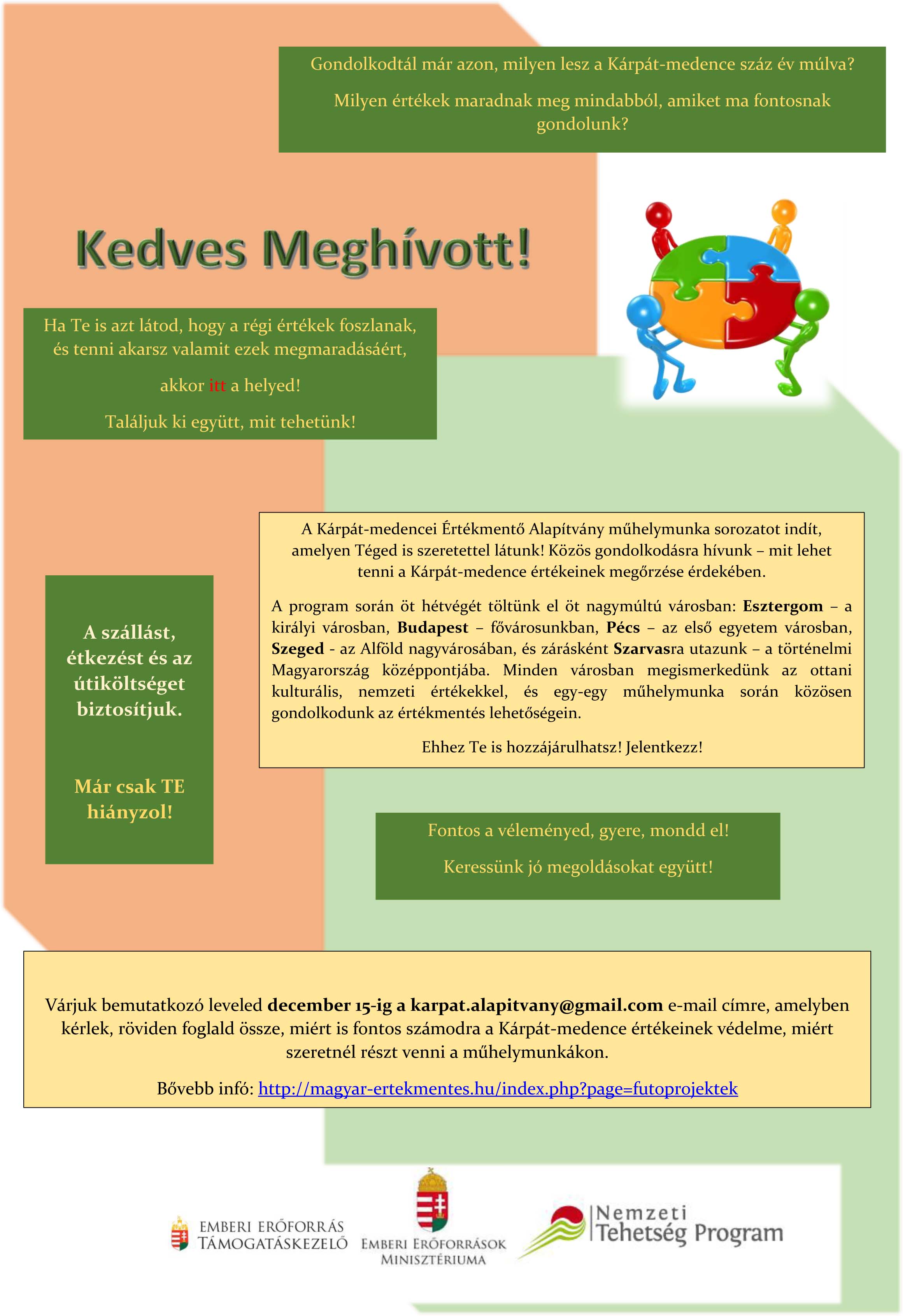 Meghívó Kárpát-medencei Értékmentő Alapítvány