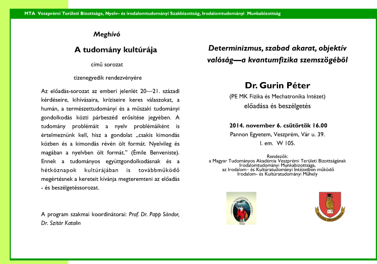 Tudomany kulturaja GurinP 141106